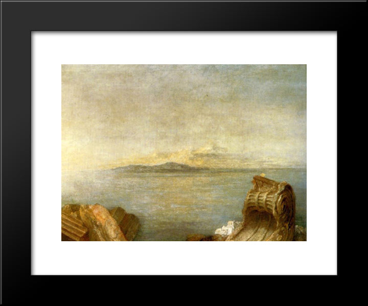 Seascape 20x24 Black Modern Wood Framed Art Print Poster by Watts, George Frederick