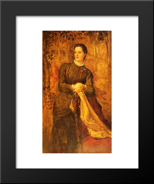 The Honourable Mary Baring, Later The Marchioness Of Northampton 20x24 Black Modern Wood Framed Art Print Poster by Watts, George Frederick