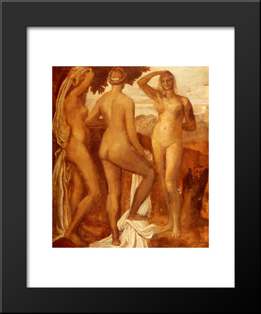 The Judgement Of Paris 20x24 Black Modern Wood Framed Art Print Poster by Watts, George Frederick