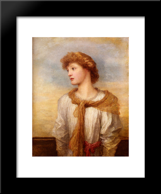 Portrait Of Miss Lilian Macintosh 20x24 Black Modern Wood Framed Art Print Poster by Watts, George Frederick