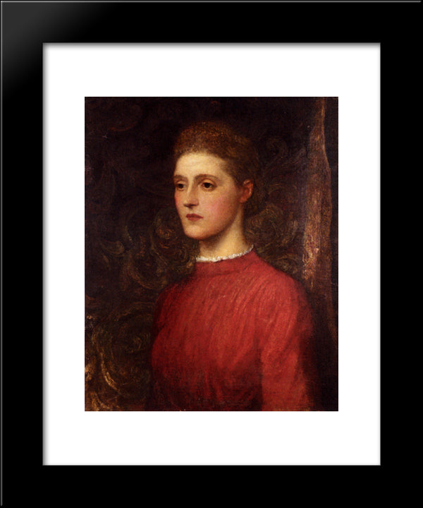 Portrait Of A Lady 20x24 Black Modern Wood Framed Art Print Poster by Watts, George Frederick