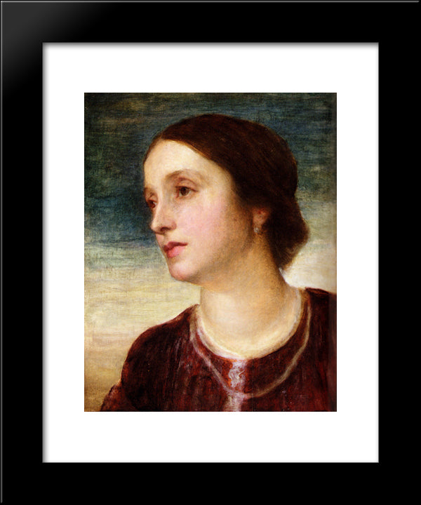 Portrait Of The Countess Somers 20x24 Black Modern Wood Framed Art Print Poster by Watts, George Frederick