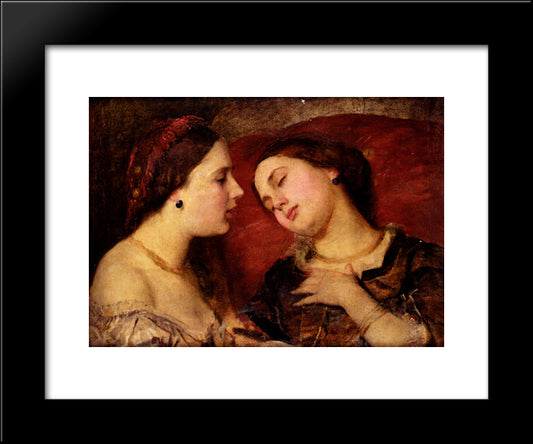 Miss Georgina Treherne 20x24 Black Modern Wood Framed Art Print Poster by Watts, George Frederick