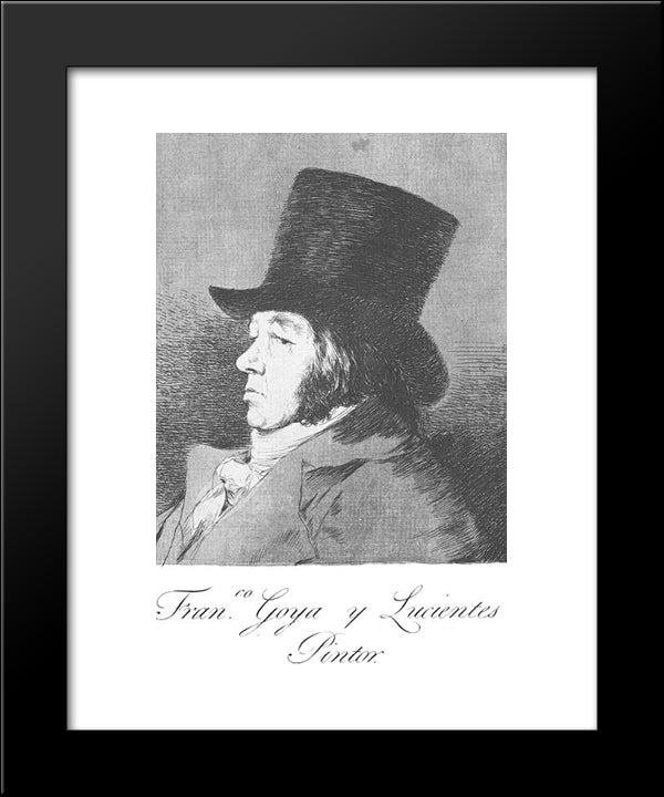Caprichos - Plate 1: Francisco Goya Y Lucientes 20x24 Black Modern Wood Framed Art Print Poster by Goya, Francisco