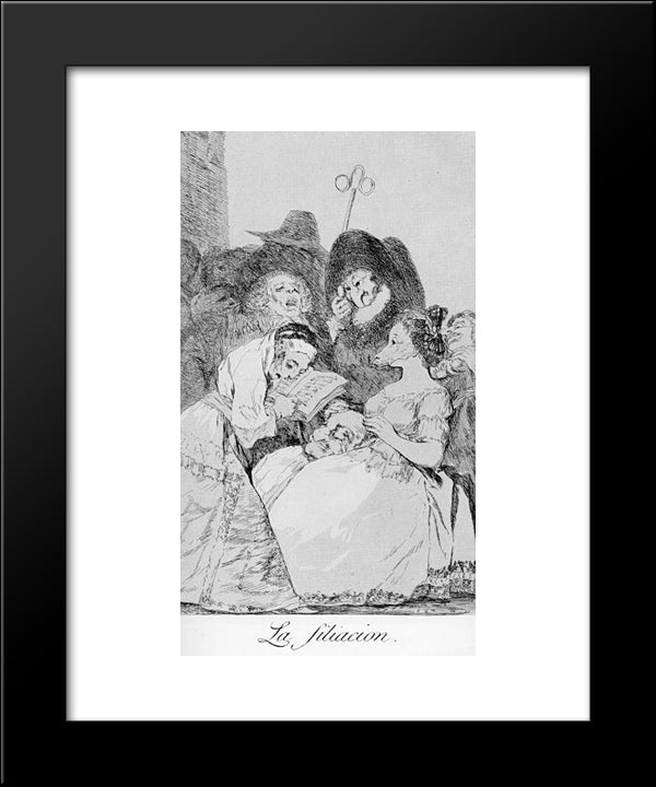 Caprichos - Plate 57: The Filiation 20x24 Black Modern Wood Framed Art Print Poster by Goya, Francisco