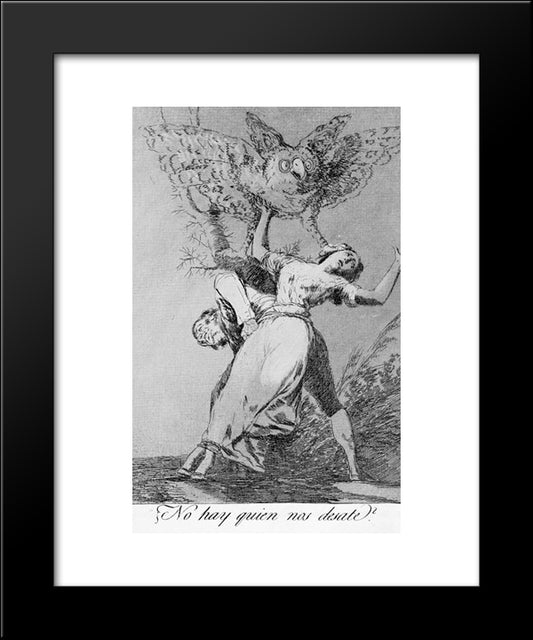 Caprichos - Plate 75: Can'T Anyone Untie Us? 20x24 Black Modern Wood Framed Art Print Poster by Goya, Francisco