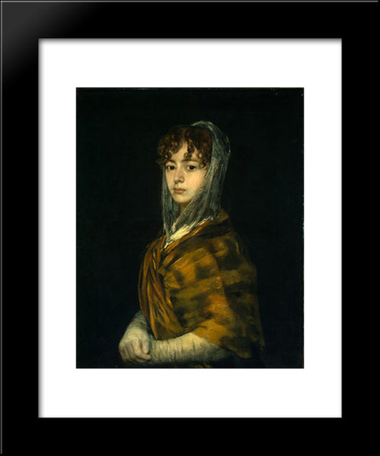 Senora Sabasa Garcia 20x24 Black Modern Wood Framed Art Print Poster by Goya, Francisco