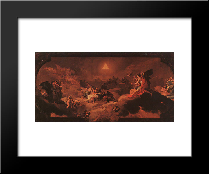 The Adoration Of The Name Of The Lord 20x24 Black Modern Wood Framed Art Print Poster by Goya, Francisco