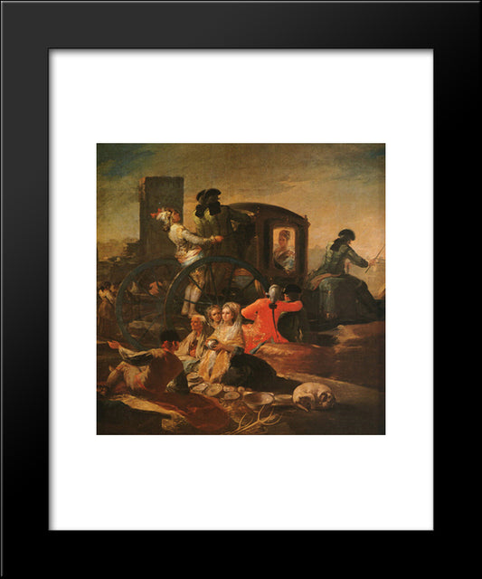 The Pottery Vendor 20x24 Black Modern Wood Framed Art Print Poster by Goya, Francisco