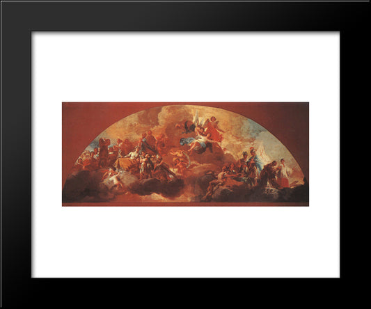 Virgin Mary As Queen Of Martyrs 20x24 Black Modern Wood Framed Art Print Poster by Goya, Francisco