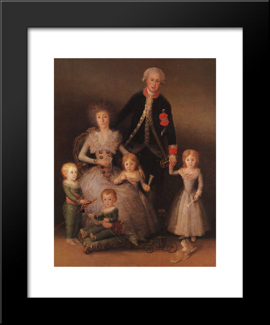 The Duke And Duchess Of Osuna And Their Children 20x24 Black Modern Wood Framed Art Print Poster by Goya, Francisco
