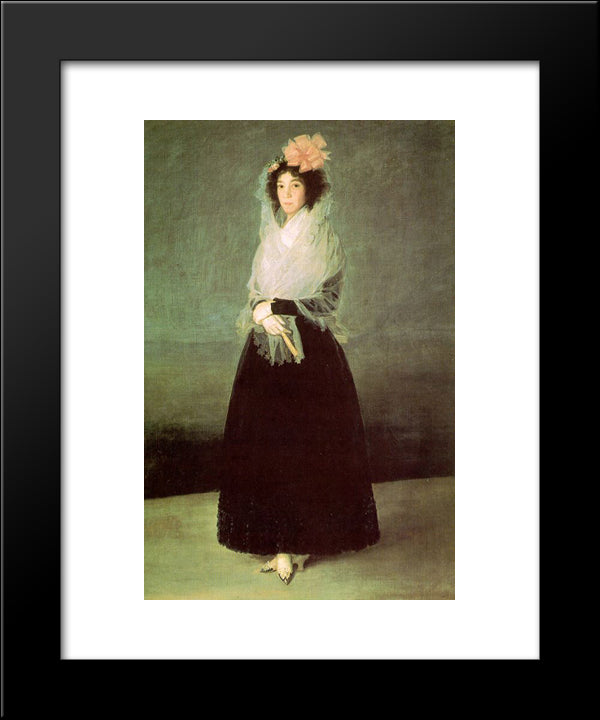 The Countess Of El Carpio 20x24 Black Modern Wood Framed Art Print Poster by Goya, Francisco