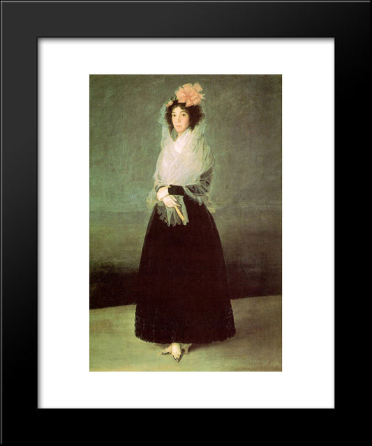 The Countess Of El Carpio 20x24 Black Modern Wood Framed Art Print Poster by Goya, Francisco