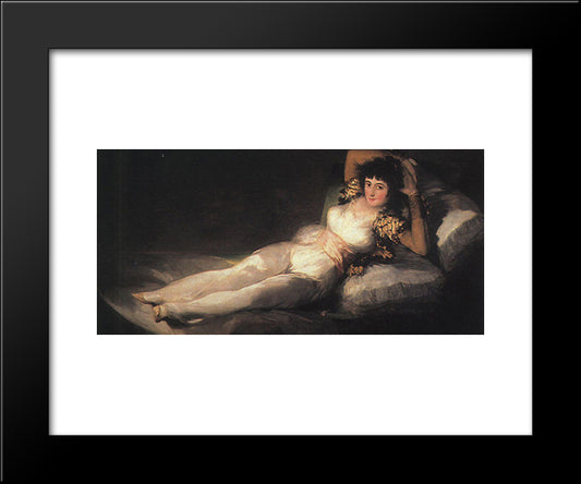 Clothed Maja 20x24 Black Modern Wood Framed Art Print Poster by Goya, Francisco