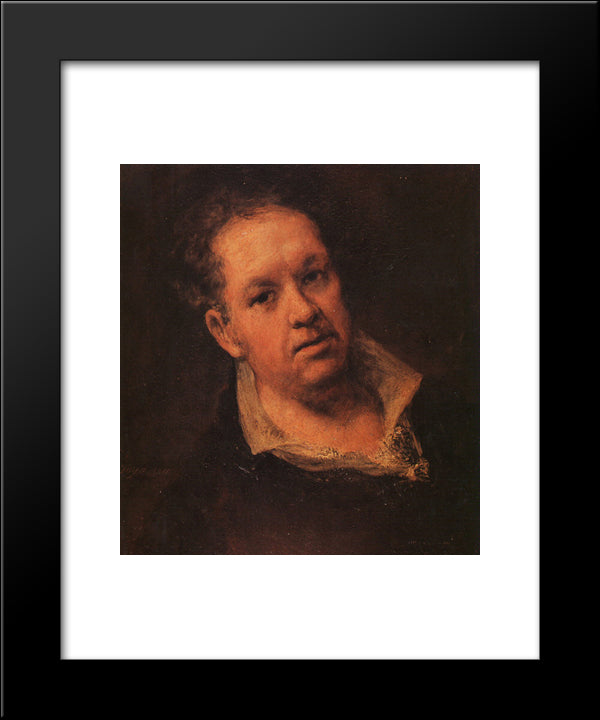 Self-Portrait 20x24 Black Modern Wood Framed Art Print Poster by Goya, Francisco