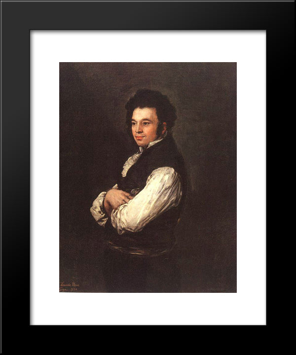The Architect Don Tiburcio Perez Y Cuervo 20x24 Black Modern Wood Framed Art Print Poster by Goya, Francisco