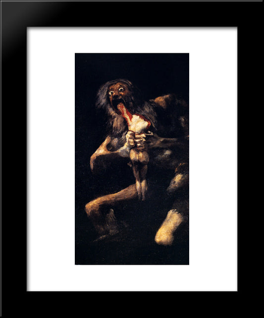 Saturn Devouring His Sons 20x24 Black Modern Wood Framed Art Print Poster by Goya, Francisco