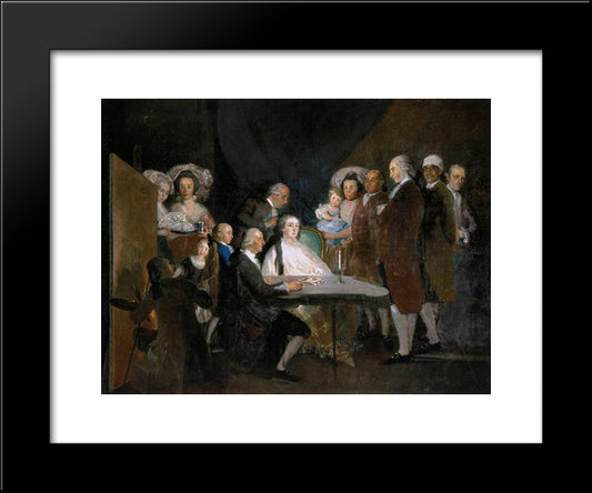The Family Of The Infante Don Luis 20x24 Black Modern Wood Framed Art Print Poster by Goya, Francisco