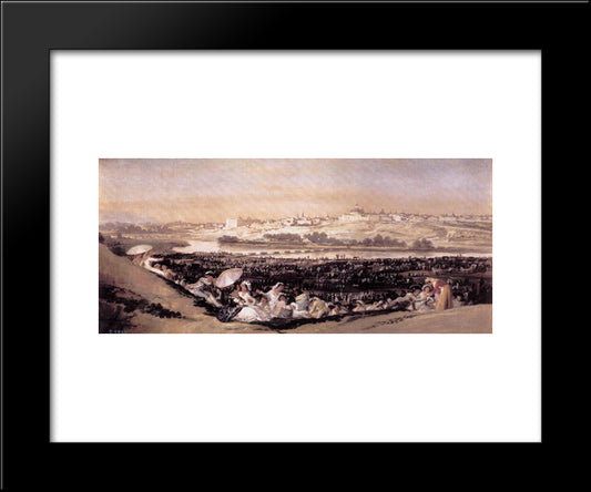 The Meadow Of San Isidro On His Feast Day 20x24 Black Modern Wood Framed Art Print Poster by Goya, Francisco