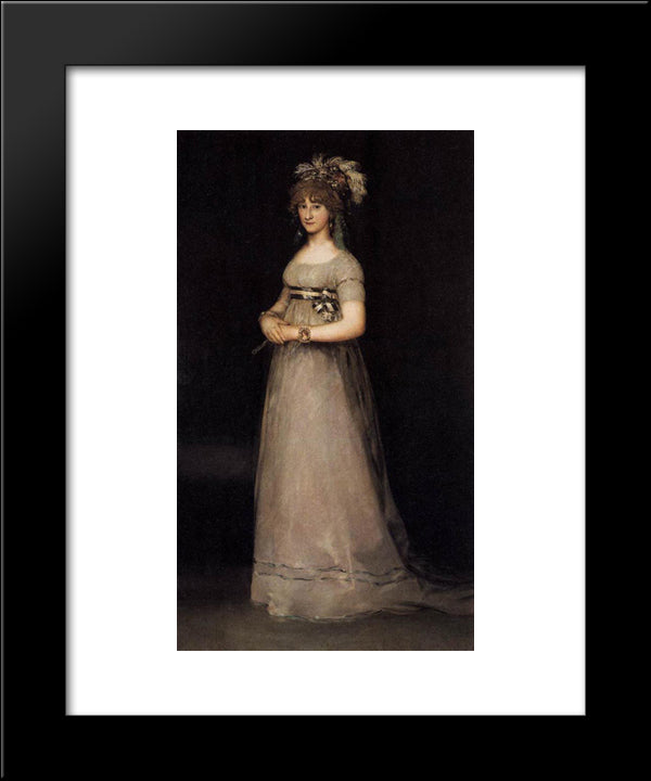 Portrait Of The Countess Of Chinchon 20x24 Black Modern Wood Framed Art Print Poster by Goya, Francisco