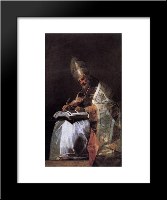 St Gregory 20x24 Black Modern Wood Framed Art Print Poster by Goya, Francisco