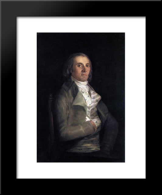 Portrait Of Andres Del Peral 20x24 Black Modern Wood Framed Art Print Poster by Goya, Francisco