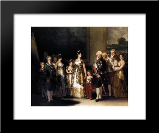 Charles Iv And His Family 20x24 Black Modern Wood Framed Art Print Poster by Goya, Francisco