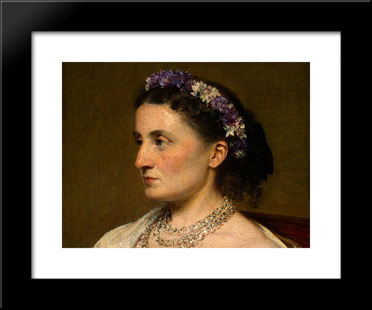 Duchess De Fitz-James [Detail: 1] 20x24 Black Modern Wood Framed Art Print Poster by Fantin Latour, Henri