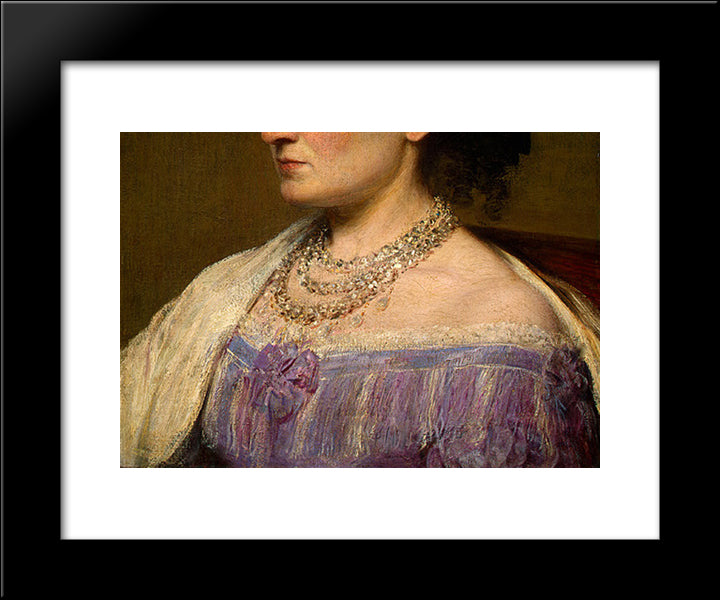 Duchess De Fitz-James [Detail: 3] 20x24 Black Modern Wood Framed Art Print Poster by Fantin Latour, Henri