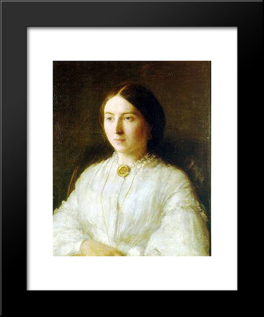 Ritratto Di Ruth Edwards 20x24 Black Modern Wood Framed Art Print Poster by Fantin Latour, Henri