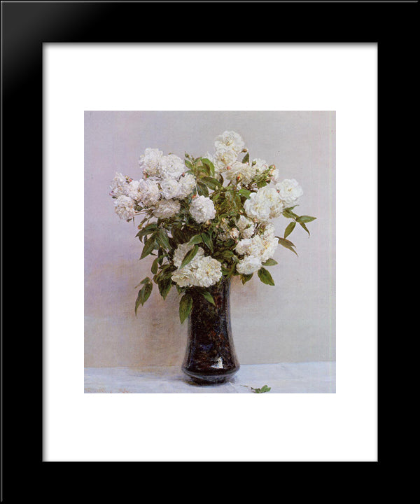 Fairy Roses 20x24 Black Modern Wood Framed Art Print Poster by Fantin Latour, Henri