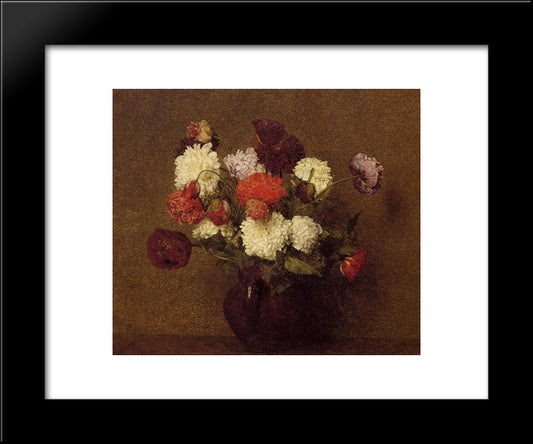 Flowers: Poppies 20x24 Black Modern Wood Framed Art Print Poster by Fantin Latour, Henri