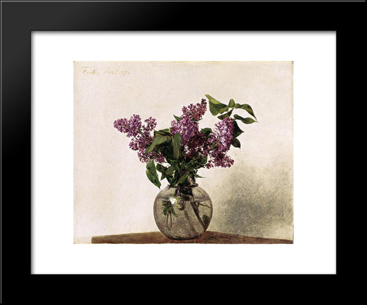 Lilacs 20x24 Black Modern Wood Framed Art Print Poster by Fantin Latour, Henri