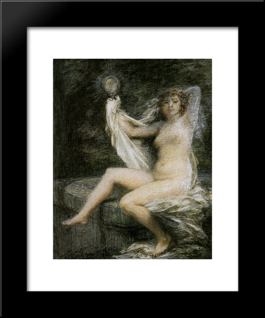 La Verite 20x24 Black Modern Wood Framed Art Print Poster by Fantin Latour, Henri