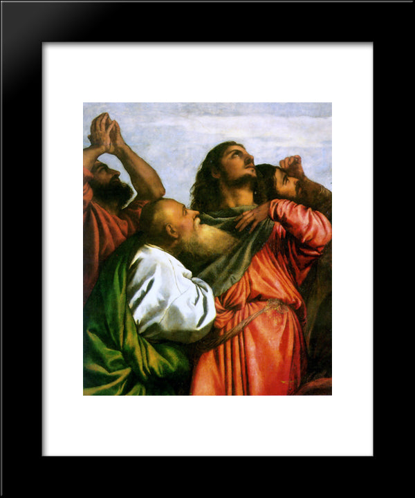 The Assumption Of The Virgin [Detail: 1] 20x24 Black Modern Wood Framed Art Print Poster by Titian