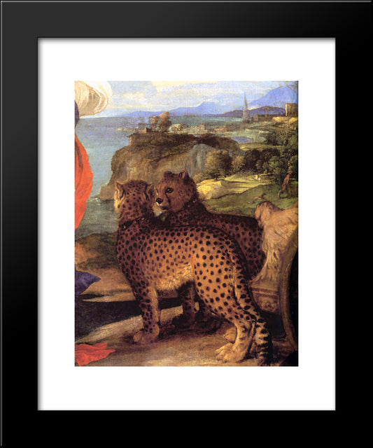 Bacchus And Ariadne [Detail: 1] 20x24 Black Modern Wood Framed Art Print Poster by Titian