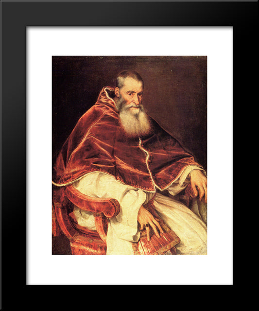 Pope Paul 20x24 Black Modern Wood Framed Art Print Poster by Titian