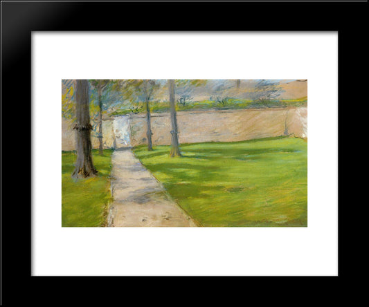 A Bit Of Sunlight Aka The Garden Wass 20x24 Black Modern Wood Framed Art Print Poster by Chase, William Merritt