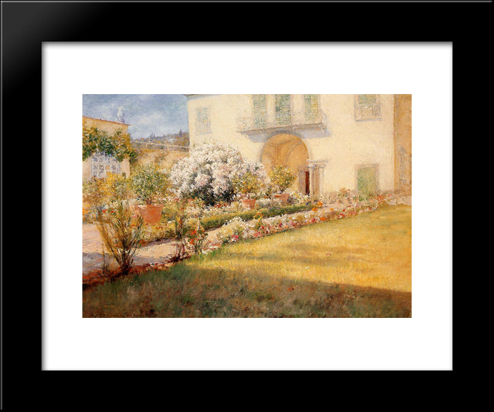 Florentine Villa 20x24 Black Modern Wood Framed Art Print Poster by Chase, William Merritt