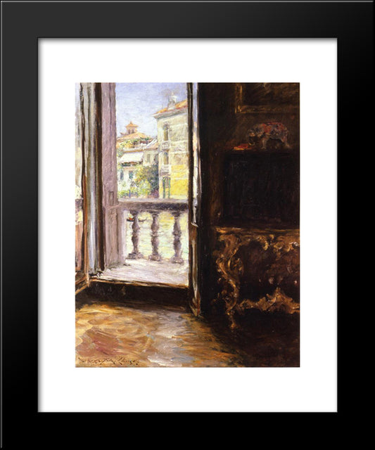 Venetian Balcony 20x24 Black Modern Wood Framed Art Print Poster by Chase, William Merritt