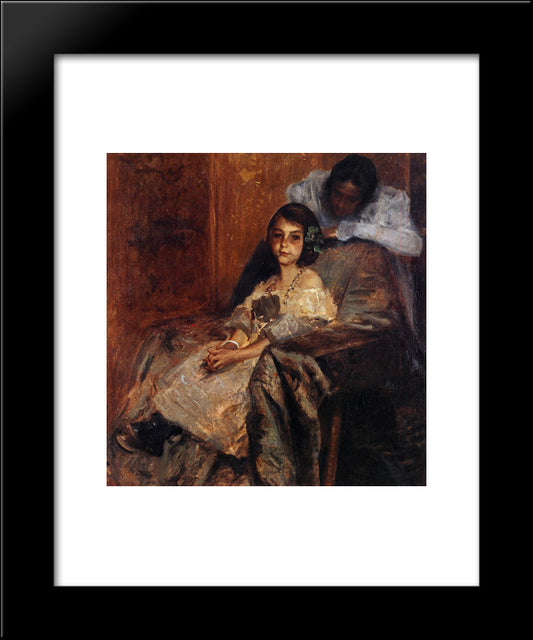 Dorothy And Her Sister 20x24 Black Modern Wood Framed Art Print Poster by Chase, William Merritt