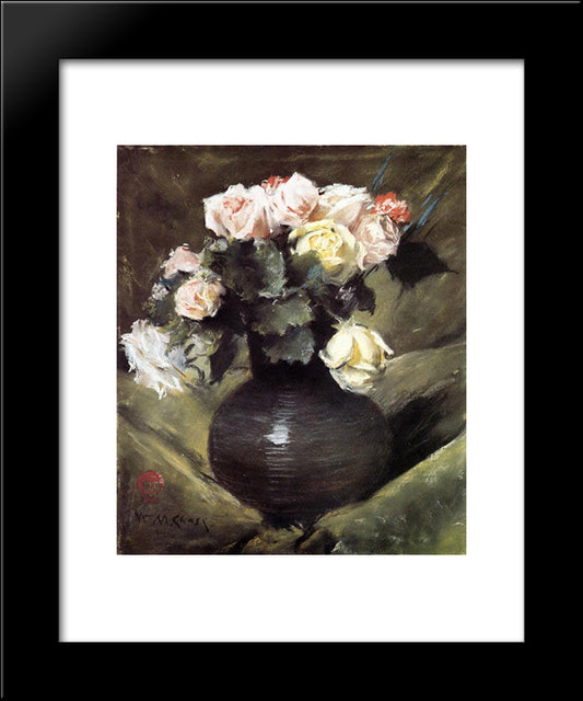 Flowers 20x24 Black Modern Wood Framed Art Print Poster by Chase, William Merritt