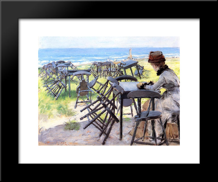 End Of The Season 20x24 Black Modern Wood Framed Art Print Poster by Chase, William Merritt