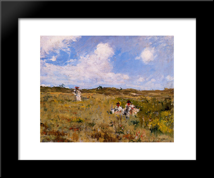 Shinnecock Landscape 20x24 Black Modern Wood Framed Art Print Poster by Chase, William Merritt