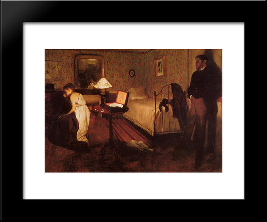Interior 20x24 Black Modern Wood Framed Art Print Poster by Degas, Edgar