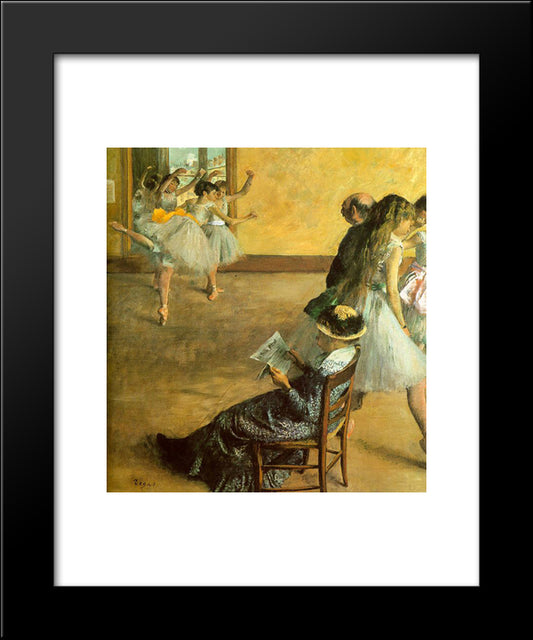 Ballet Class 20x24 Black Modern Wood Framed Art Print Poster by Degas, Edgar