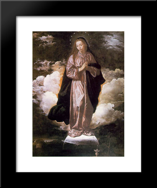 The Immaculate Conception 20x24 Black Modern Wood Framed Art Print Poster by Velazquez, Diego