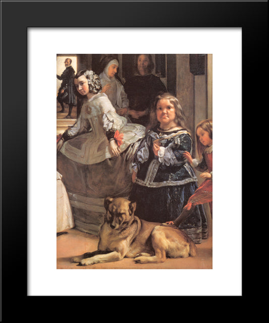 Las Meninas [Detail] 20x24 Black Modern Wood Framed Art Print Poster by Velazquez, Diego