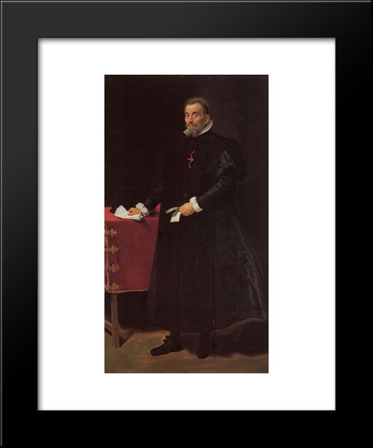 Don Diego Del Corral Y Arellano 20x24 Black Modern Wood Framed Art Print Poster by Velazquez, Diego