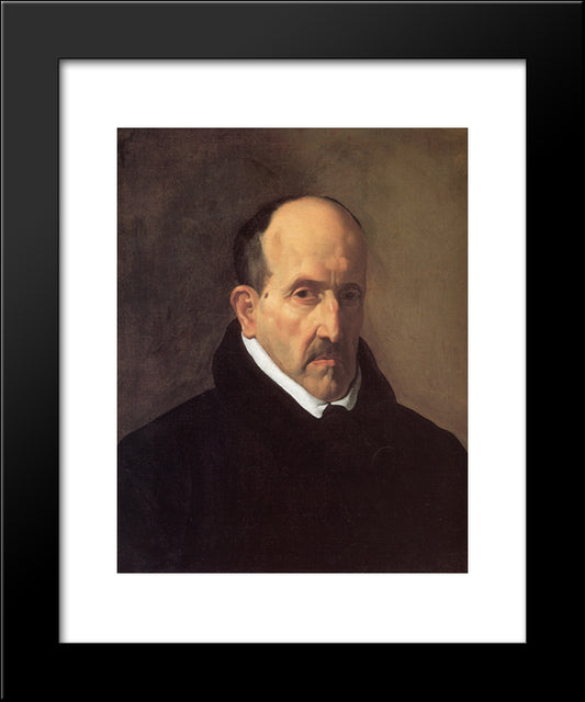 The Poet Don Luis De Gongora Y Argote 20x24 Black Modern Wood Framed Art Print Poster by Velazquez, Diego